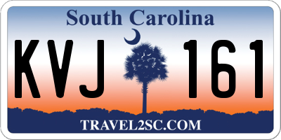 SC license plate KVJ161