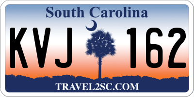 SC license plate KVJ162
