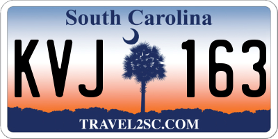 SC license plate KVJ163