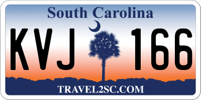SC license plate KVJ166