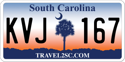 SC license plate KVJ167