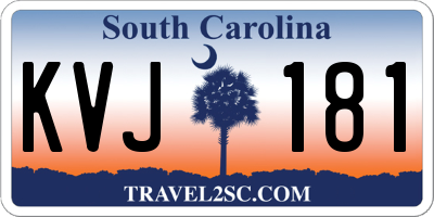 SC license plate KVJ181