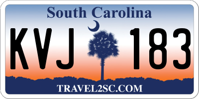 SC license plate KVJ183
