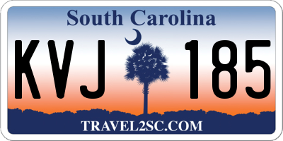 SC license plate KVJ185