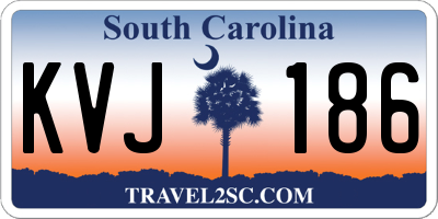 SC license plate KVJ186