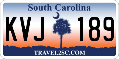 SC license plate KVJ189