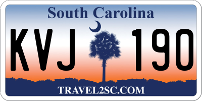 SC license plate KVJ190