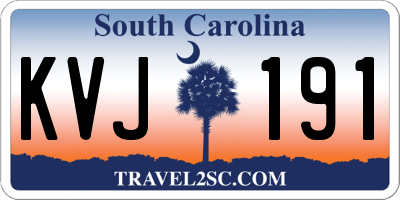 SC license plate KVJ191