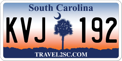 SC license plate KVJ192