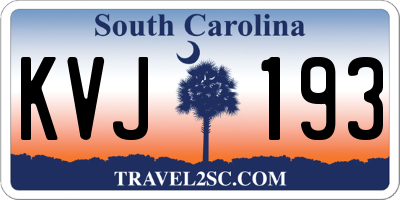 SC license plate KVJ193