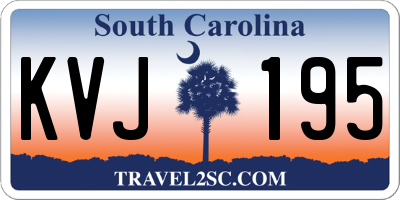 SC license plate KVJ195