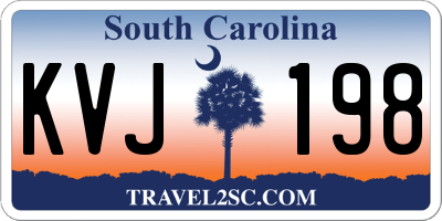 SC license plate KVJ198