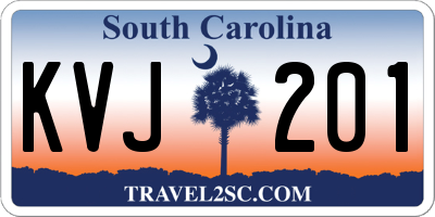 SC license plate KVJ201