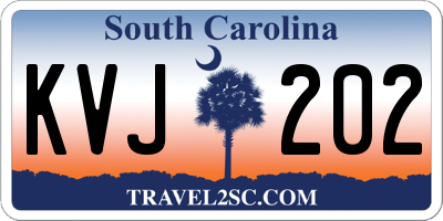 SC license plate KVJ202