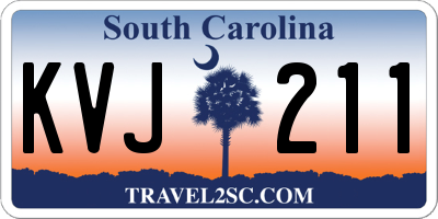 SC license plate KVJ211