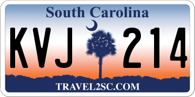 SC license plate KVJ214