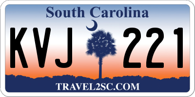 SC license plate KVJ221