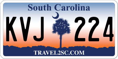 SC license plate KVJ224