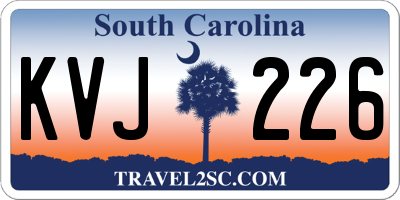 SC license plate KVJ226