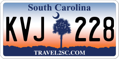 SC license plate KVJ228