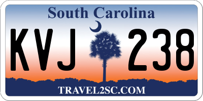 SC license plate KVJ238