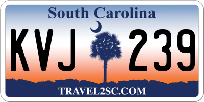 SC license plate KVJ239