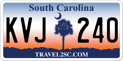 SC license plate KVJ240