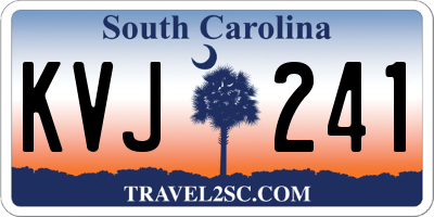 SC license plate KVJ241
