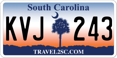 SC license plate KVJ243
