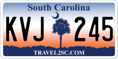 SC license plate KVJ245