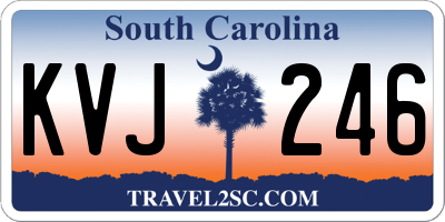 SC license plate KVJ246