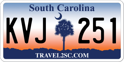 SC license plate KVJ251