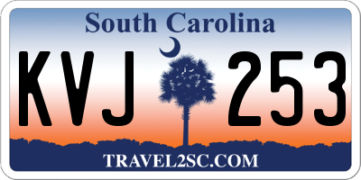 SC license plate KVJ253