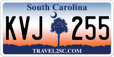 SC license plate KVJ255