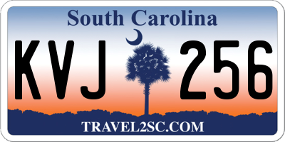 SC license plate KVJ256