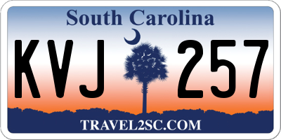 SC license plate KVJ257