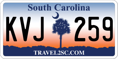 SC license plate KVJ259