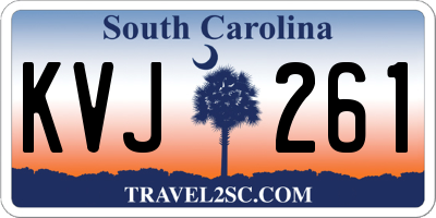 SC license plate KVJ261