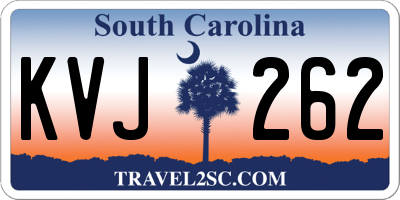 SC license plate KVJ262