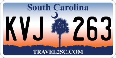 SC license plate KVJ263