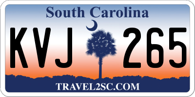SC license plate KVJ265