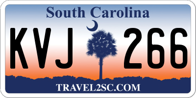 SC license plate KVJ266