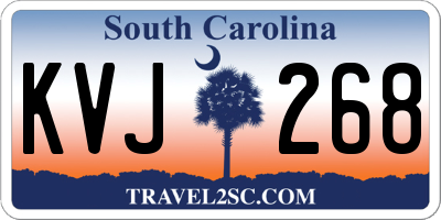 SC license plate KVJ268