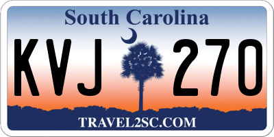 SC license plate KVJ270
