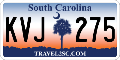SC license plate KVJ275