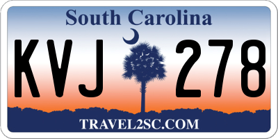 SC license plate KVJ278