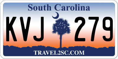 SC license plate KVJ279