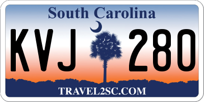 SC license plate KVJ280
