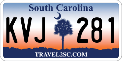 SC license plate KVJ281