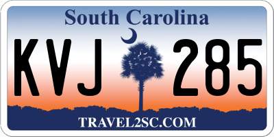 SC license plate KVJ285